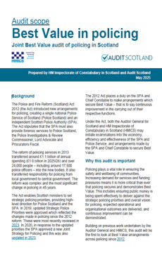Link to Best Value in policing - Audit scope